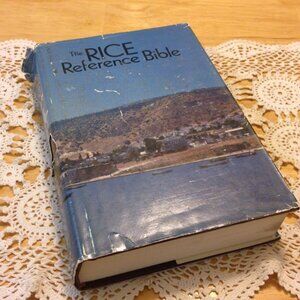Vintage, Rare Rice Reference Bible, Christian Religion Classic